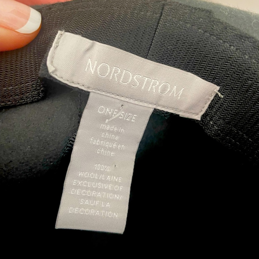 Nordstrom 100% Wool Hat Charcoal One Size Fits All Adjustable Foldable Travel - Picture 8 of 9